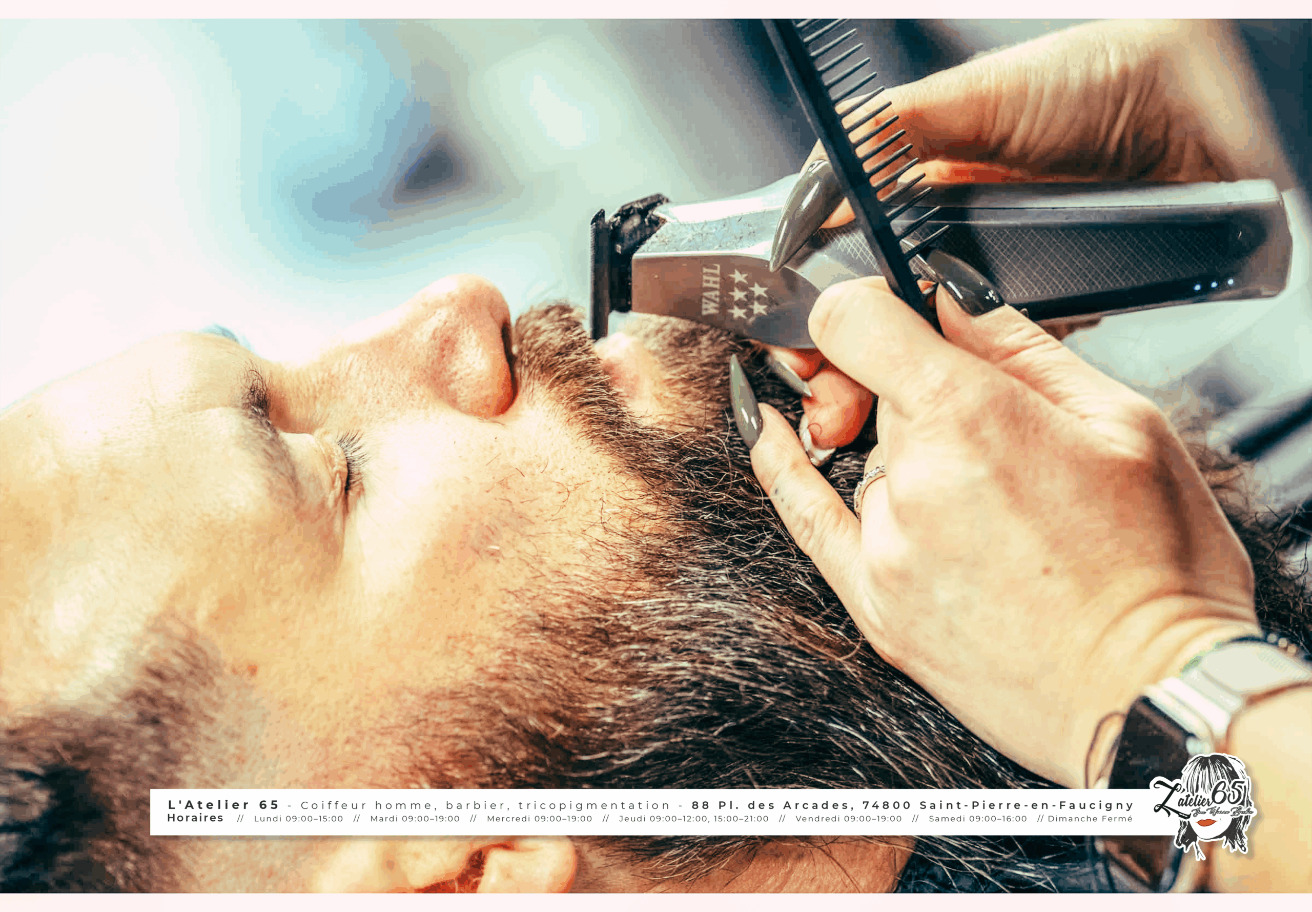 74 Barbes 4 Barber Coiffeur à Saint Pierre en Faucigny - L Atelier 65 - by fadamentalpics