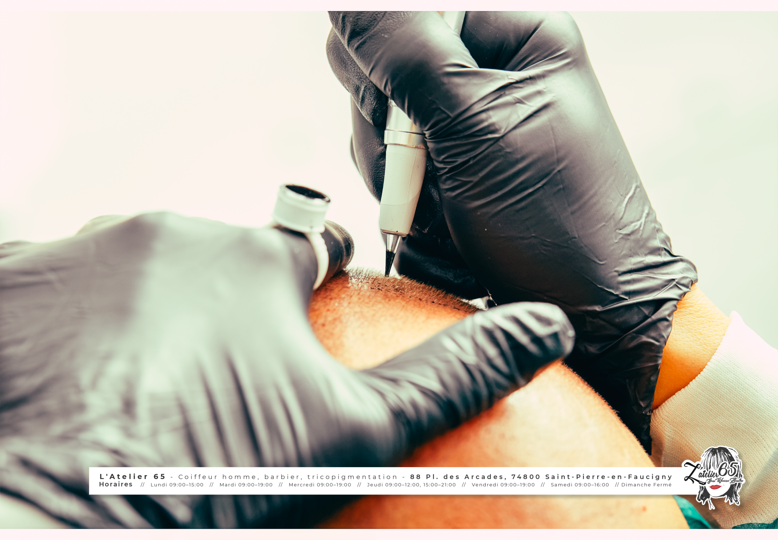 Tricopigmentation 1Barber Coiffeur à Saint Pierre en Faucigny - L Atelier 65 - by fadamentalpics