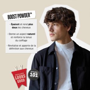 American Crew Boost Powder, Poudre de Coiffage Homme (10g), Effet Zéro Matière & Finition Mate, Tous Types de Cheveux, Formule Professionnelle, Parfum Aqua