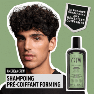 American Crew Forming Pre-Styler, Shampoing Pré-Coiffant, 250ml, pour cheveux souples et bouclés