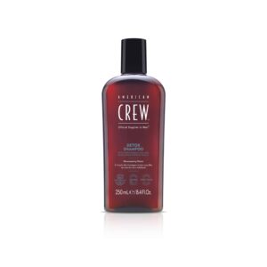 American Crew - Detox Shampoo - Shampoing pour Homme - Shampooing Détoxifiant et Nettoyant - Soin Cheveux Doux et Hydraté - Réduit Excès de Sébum - Produit Cheveux Vegan - 250ml